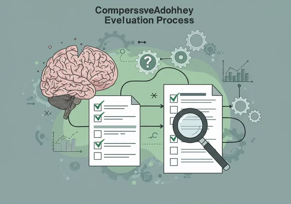 Abstract representation of an ADHD evaluation process.