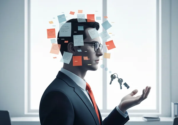 Adult feeling overwhelmed with tasks, symbolizing ADHD struggles.